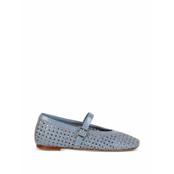 ロレナ パッジ レディース パンプス シューズ Woven buckle-fastening flat pumps Blue