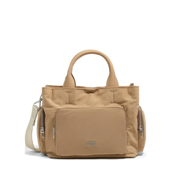 ビンバ イ ローラ レディース トートバッグ 御徒面子 Medium logo-plaque shoulder bag Neutrals
