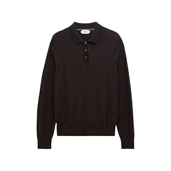 プリングル オブ スコットランド メンズ ニット&セーター アウター Polo-collar merino wool sweater Brown|asty