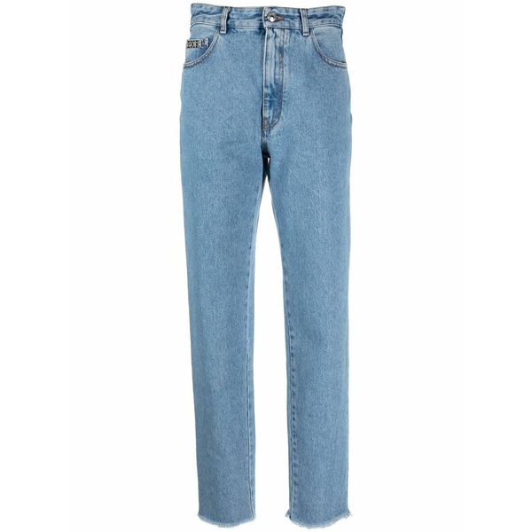 ジーシーディーエス レディース ジーンズズボン下 ボトムス Crystal-embellished detail straight jeans Blue
