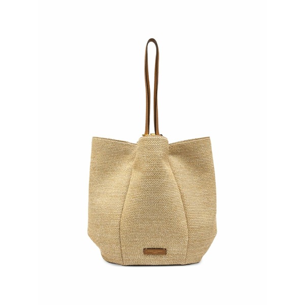 ジャンニ・キアリーニ レディース トートバッグ 御徒面子 Large lily woven leather-trim tote bag Neutrals