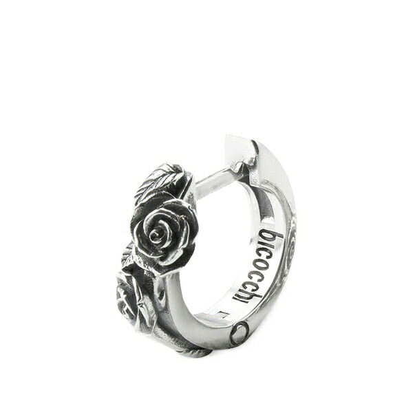 エマニュエレ ビコッキ メンズ ピアス・イヤリング 付属物 Rose hoop earring Silver