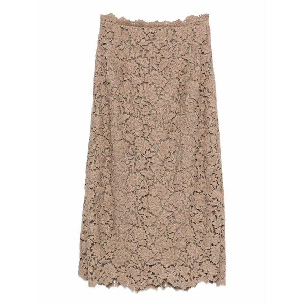 エルマンノ シェルヴィーノ レディース スコート ボトムス  floral-lace MIDI skirt Neutrals