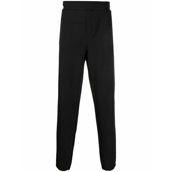 カルバンクライン メンズ 心地よいズボン下 ボトムス Logo-debossed track pants Black