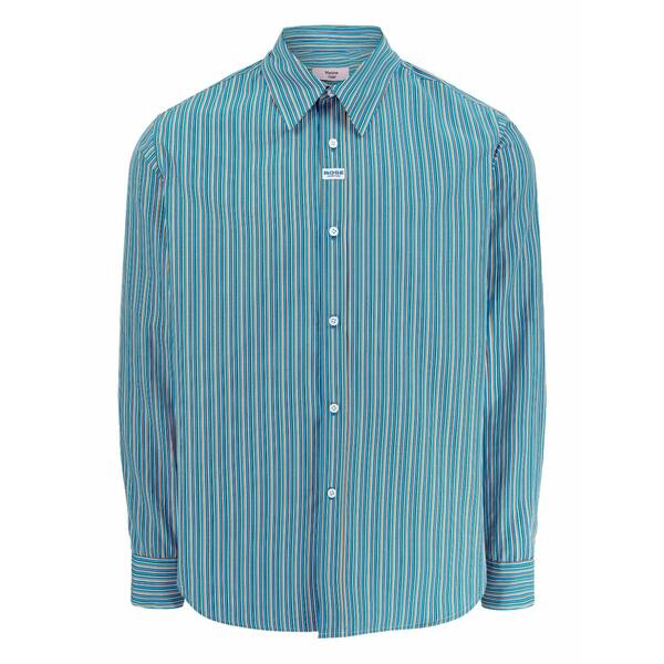 マーティン・サクラ色 メンズ プルオーバー トップス Striped shirt Blue