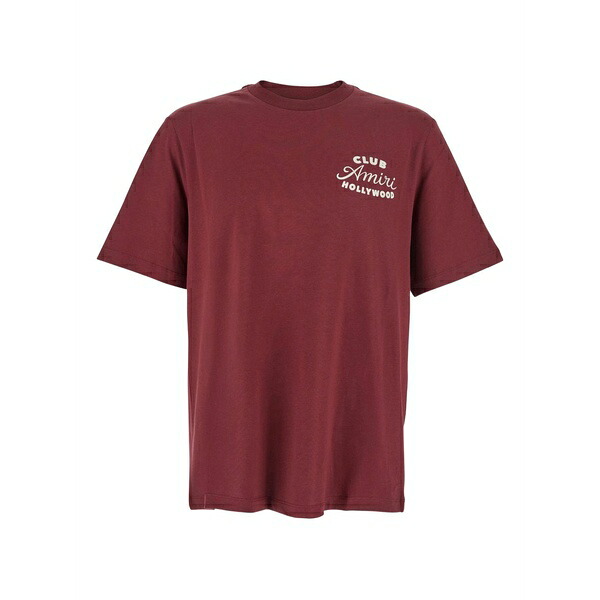 アミリ メンズ プルオーバー トップス Lettering t-shirt Red