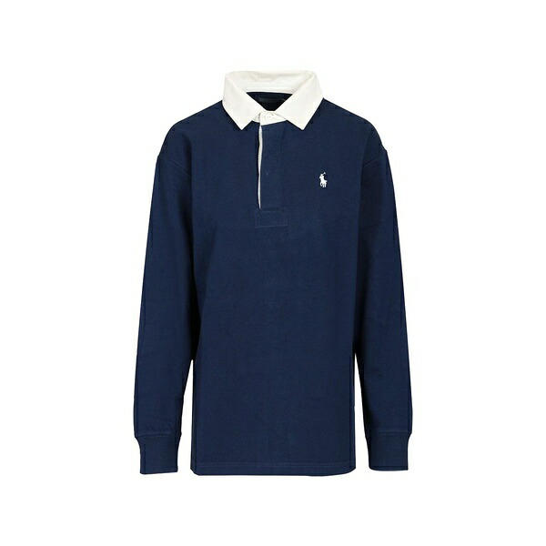 ラルフローレン レディース 編み物\u0026プルオーバー アウター Logo-embroidered sweater Blue