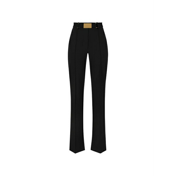 エリザベスフランキ レディース 心地好いズボン下 ボトムス Belted trousers Black