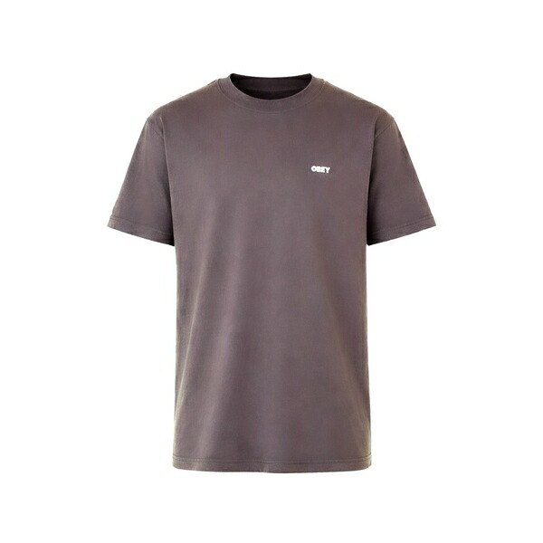 オベイ メンズ Tシャツ トップス Face-graphic round-neck t-shirt Grey｜asty