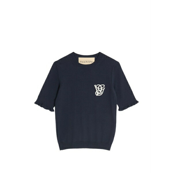 ヴァレンティノ ガラヴァーニ レディース プルオーバー トップス Embroidered wool top Blue