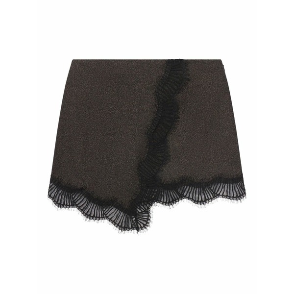エーエルシー レディース スコート ボトムス Sophia lace-trim mini skirt Brown