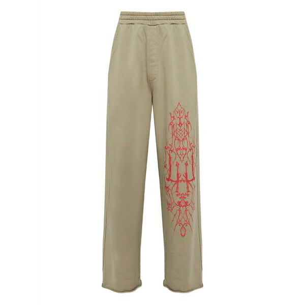 フォーティーフォー・レーベル・グループ メンズ 心地好いズボン下 ボトムス Graphic-print trousers Neutrals