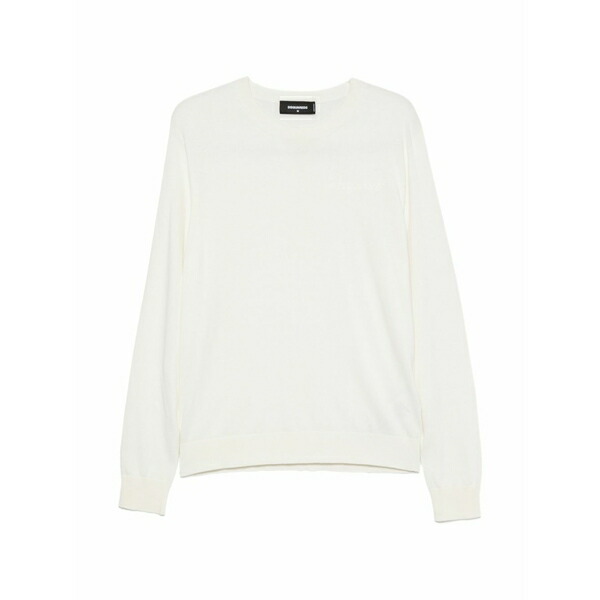 ディースクエアード メンズ 編み物\u0026スウェーター アウター Crew-neck sweater White