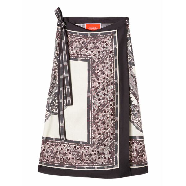 ラ・ダブル・ジェイ レディース スコート ボトムス Silk pareo skirt Grey