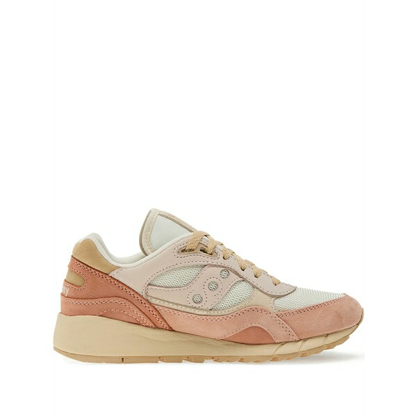 サッカニー レディース スニーカー シューズ Shadow 6000 suede-panelled sneakers Pink