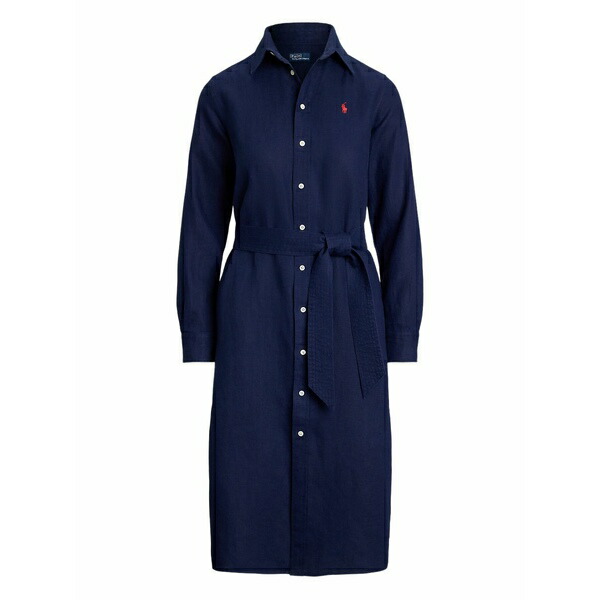 ラルフローレン レディース 衣装 トップス Button-down belted shirtdress Blue