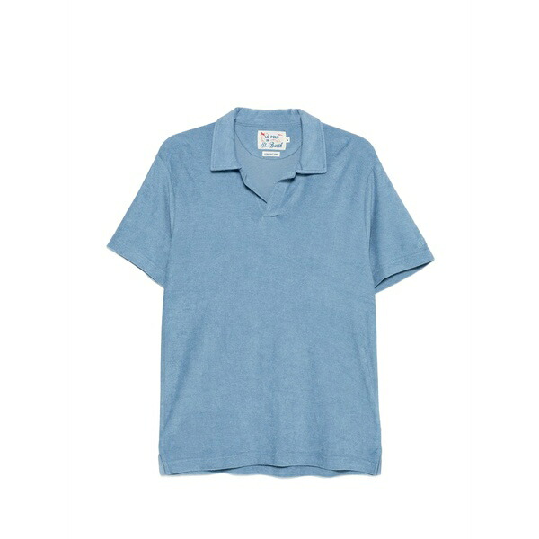 エムシーツーセイントバース メンズ スポーツシャツ トップス Collared t-shirt Blue