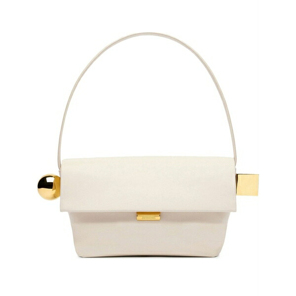 ジャクエムス レディース ショルダーバッグ 御徒面子 Rond carr￡ metallic-clasp leather shoulder bag Neutrals