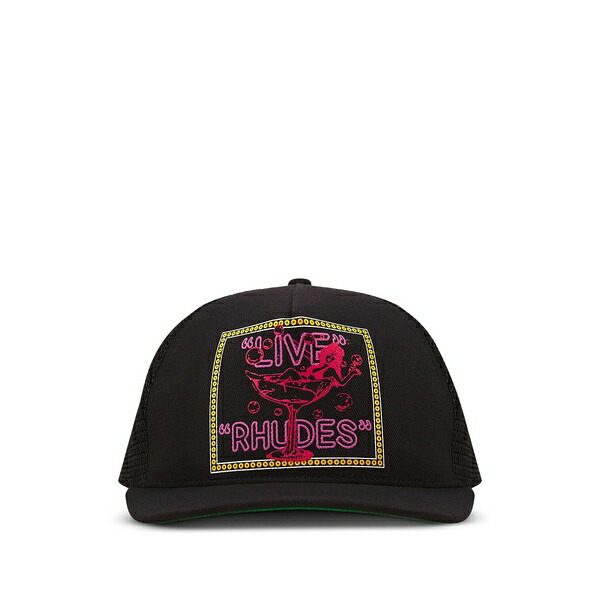 ルード メンズ 鳥打ち帽 付属物 Live graphic-print trucker hat Black
