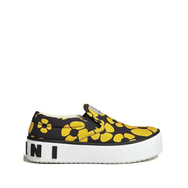 マルニ レディース スニーカー シューズ Floral-print sneakers Yellow