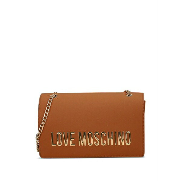 優しいこと モスキーノ レディース ショルダーバッグ 御徒面子 Logo-embellishment shoulder bag Brown