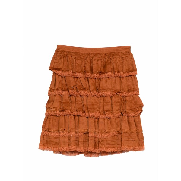 シュシュ/火箸 レディース スコート ボトムス Ruffled mini skirt Brown