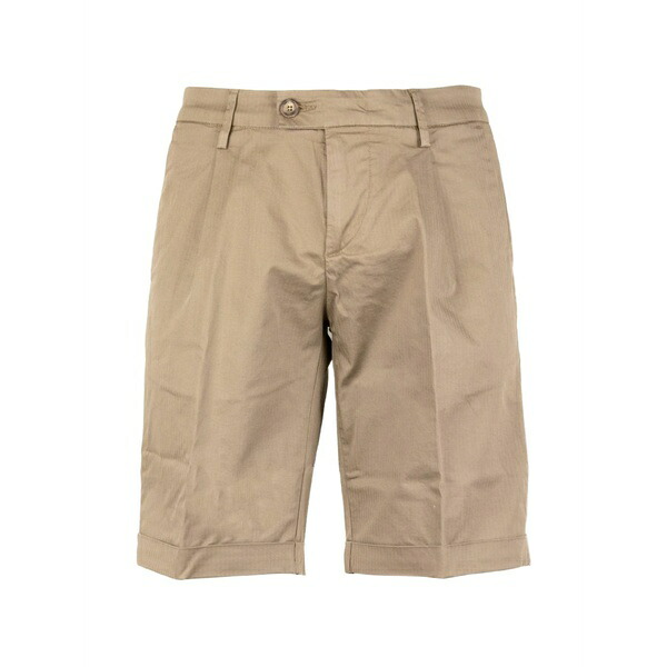 レアッシュ メンズ 心地よいズボン下 ボトムス Pleated turn-up shorts Neutrals