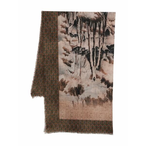 ピエール＝ルイ・マシア レディース 消音装置・袈裟・えり巻き 佩び物  euclides fringed patterned scarf Brown