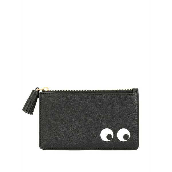 アニヤハインドマーチ レディース 紙入れ 付属品 Eyes zipped card case Black