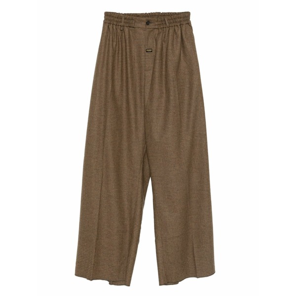マーティン・さくら色 メンズ 心地よいズボン下 ボトムス Wide-leg tailored trousers Brown