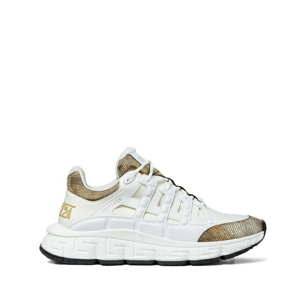 ヴェルサーチ メンズ スニーカー シューズ Trigreca lizard-effect sneakers White