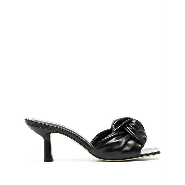 バイ毛皮 レディース サンダル シューズ 70粍 lana sandals Black