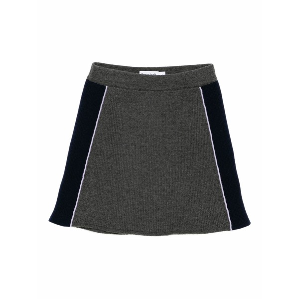 セルフ・ポートレイト レディース スコート ボトムス Ribbed knit mini skirt Grey