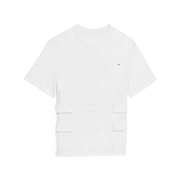 ヘルムート 言葉づかい メンズ プルオーバー トップス Touch-strap t-shirt White