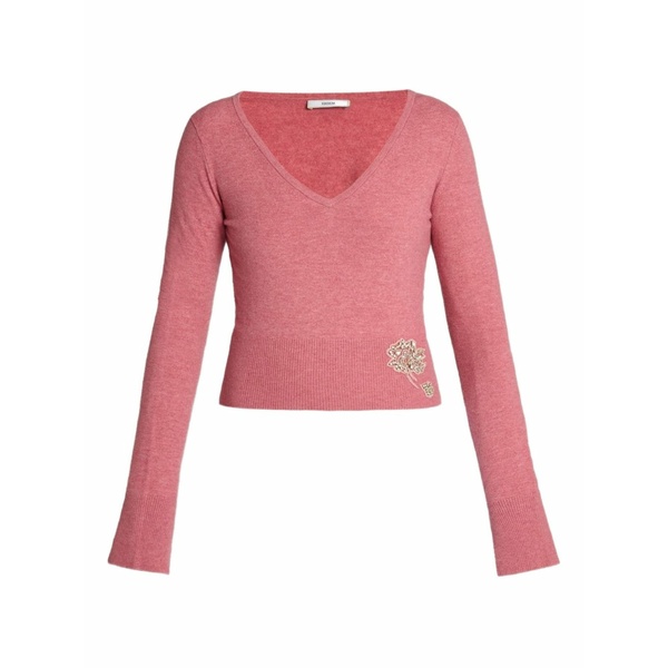 アーデム レディース 編み物\u0026ティーシャツ アウター Cropped jumper Pink
