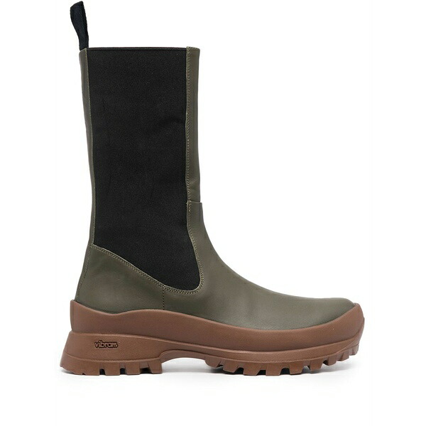 エーティーピー アトリエ レディース ブーツ シューズ Knee-length leather boots Green｜asty