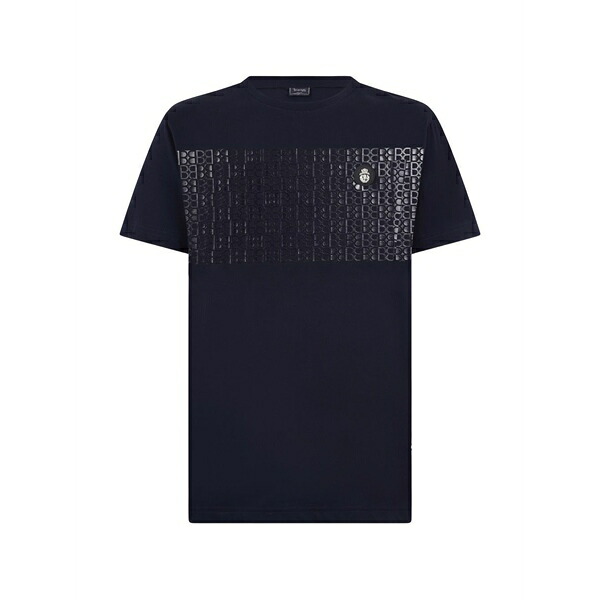 ビリオネア メンズ プルオーバー トップス Monogram-print t-shirt Blue