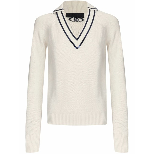 リュージョー レディース 編み物\u0026プルオーバー アウター Cotton sweater  White