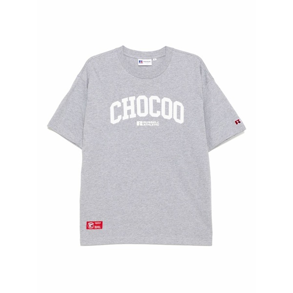 黒茶 メンズ ティーシャツ トップス Logo-print t-shirt Grey