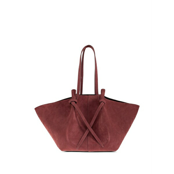 ユゼフィ レディース ショルダーバッグ 御徒面子 Large mochi knotted suede shoulder bag Red