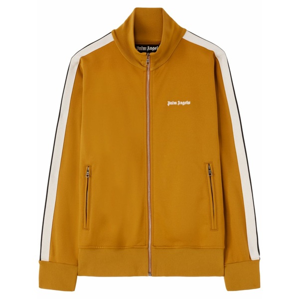 パーム・エンジェルス メンズ パーカー・スウェットシャツ アウター Logo-embroidered zip-up jacket  Yellow