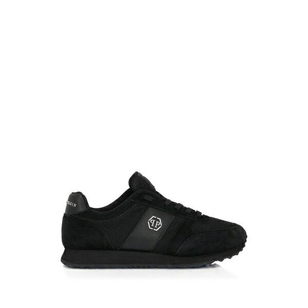 フィリップ飾り気のない メンズ スニーカー シューズ Portofino runner sneakers Black