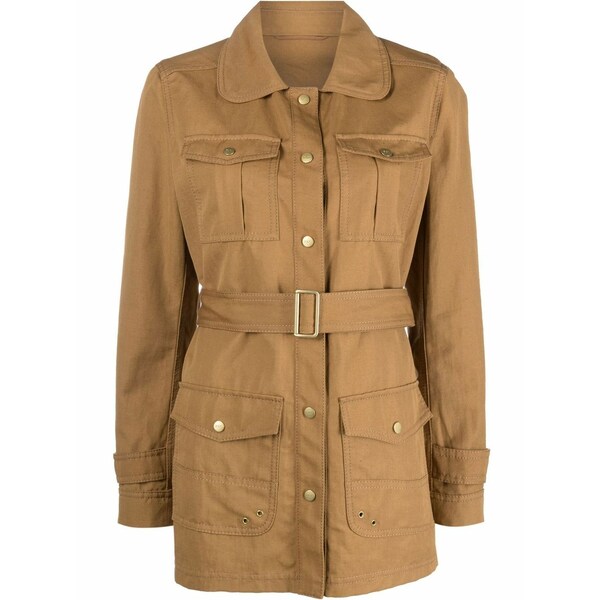 フェイ レディース 上衣＆上衣 アウター Belted fitted jacket Brown