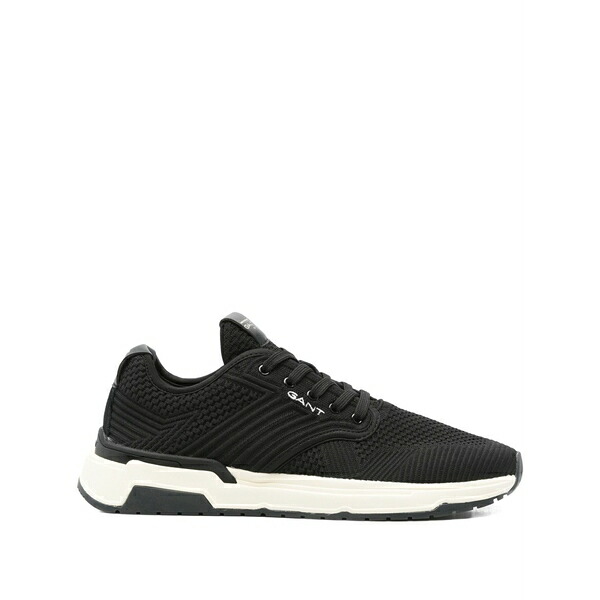 ガント メンズ スニーカー シューズ Jeuton textured-knit sneakers Black