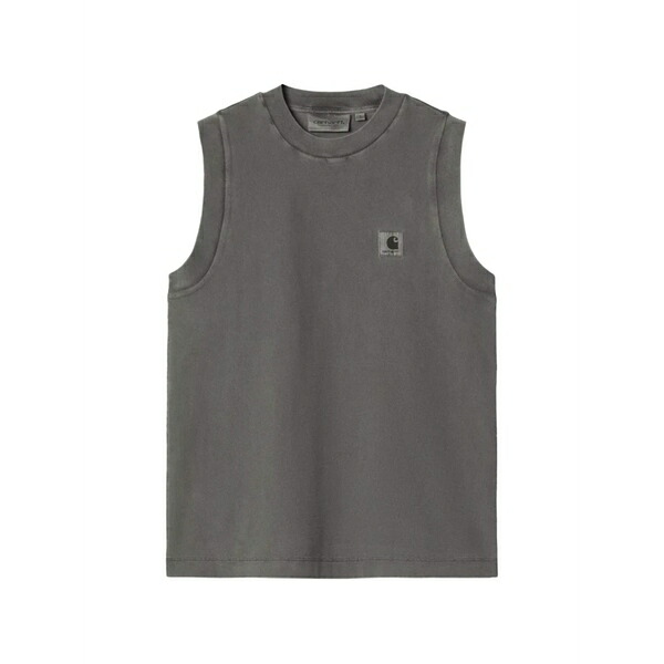鉄道車両ハート型 レディース カットソー トップス Nelson logo-patch tank top Grey