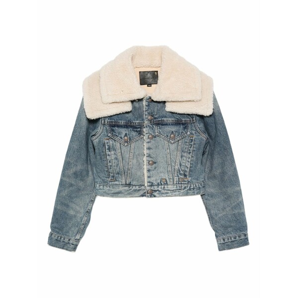 アールサーティーン レディース 上衣＆上衣 アウター Sherpa-collar denim jacket Blue