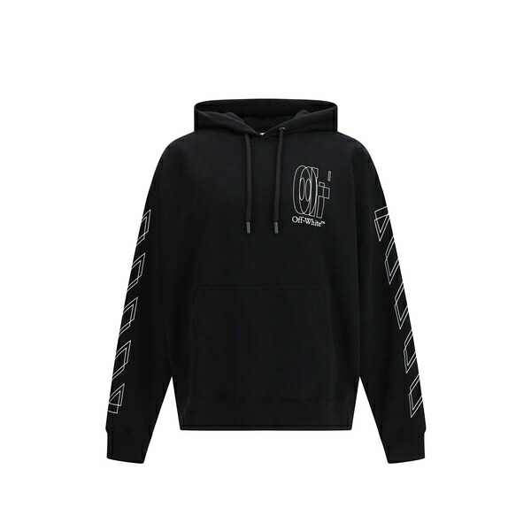 象牙色 メンズ パーカー・スウェットシャツ アウター Big double arrow skate hoodie Black