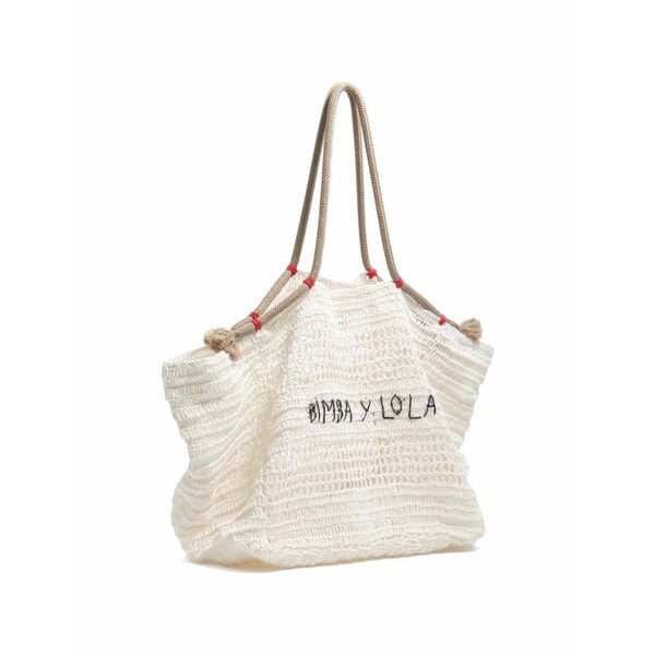 ビンバ イ ローラ レディース トートバッグ 御徒面子 Large woven tote bag Neutrals
