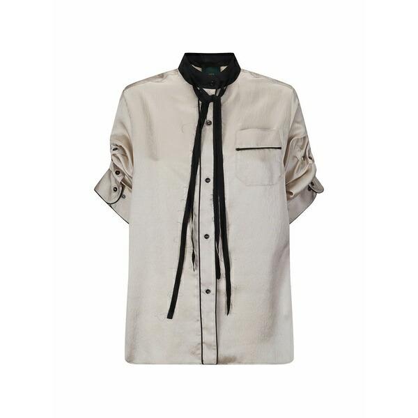 ジェジア レディース プルオーバー トップス Crinkled-silk berta shirt Grey