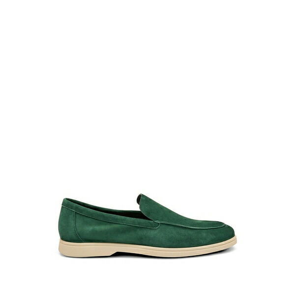 亭主もち メンズ スリッポン・ローファー シューズ Suede loafers Green